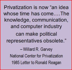 Privatization will make political representation obsolete